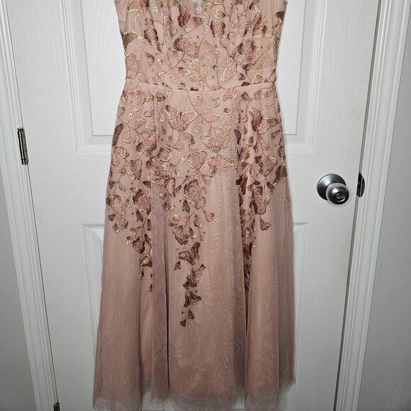 BCBGMAXAZRIA Eugene Butterfly-Embroidered Dress Size 2 - Picture 4 of 16